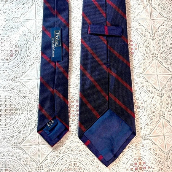 Striped Silk Repp Narrow Tie Polo Ralph Lauren - Picture 5 of 12